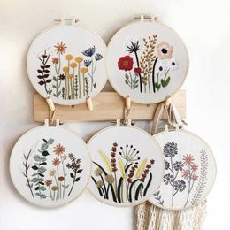 Chinese Style Products Flowers Anthemy Embroidery DIY Needlework Houseplant Needlecraft for Beginner Cross Stitch Artcraft