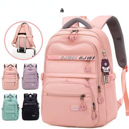 Backpacks Girl School Backpack Youth Large Capacity Nylon Schoolbag Daypack Multi Pockets Casual Rucksack Travel Bag 230803