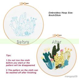 Chinese Style Products Flowerspot Embroidery DIY Needlework Gardens Needlecraft for Beginner Cross Stitch R230804