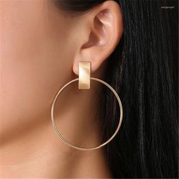 Hoop Earrings 2023 Fashion Big Punk Vintage Gold Colour Large Circle For Women Jewellery Boucles D'oreill