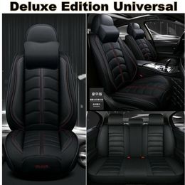 Luxury PU Leather Car Seat Covers Cushion Full Set For Interior Accessories278e