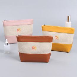 Cosmetic Bags Flax Bag Large Capacity Wash High Colour Value Hand Makeup Organiser Travel Beauty
