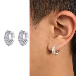 Hoop Earrings Punk Shiny Zirconia For Men Women Small Huggie Cartilage Circle Personalised Wedding Jewellery