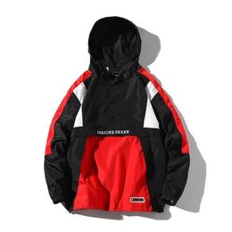 Mens Jackets Hip Hop Jacket Spring Windbreakers Coat Men Windbreaker Oversized Casual Cargo Streetwear Korean Fashion 230803