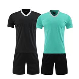 Other Sporting Goods Men Women Soccer Referee Uniforms Professional Judge Football Jerseys Shorts Shirts Suit Pocket Tracksuits Clothes Custom 230803