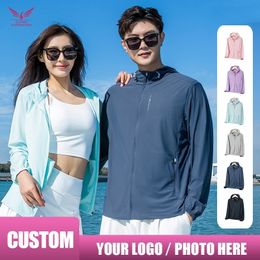 Men s Jackets Custom quick dry Fishing Sunscreen Tops Personality Customization Men Ultra Light Sportswear Hooded Coats print hik jacket 230803