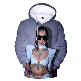 Maria Becerra Merch Felpa con cappuccio da donna/uomo oversize con stampa 3D Felpa con cappuccio Streetwear Hip Hop Pullover con cappuccio Tuta casual