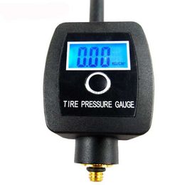 Tools 100PM Digital Bicycle Tyre Air Pressure Gauge Mini Bike Air Tyre Metre Measurement For Presta Valve/Schrader valve HKD230804