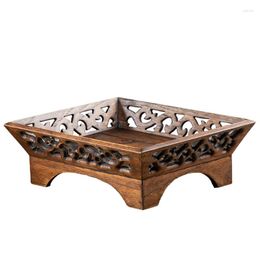 Plates Solid Wood Fruit Plate Household Living Room Snack Tray Tea Table Decoration Wooden Vintage