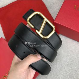 Belts Belts V Smooth for jeans Luxury Designer Women needle Fashion Letters Plaid Print Golden belt party Favours size 100125CM888