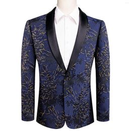 Men's Suits Hi-Tie High Quality Mens Suit Shawl Collar Tuxedo Blazers Jacket Coat Groom Dress For Wedding Banquet Ball Prom Stylish S M XXXL