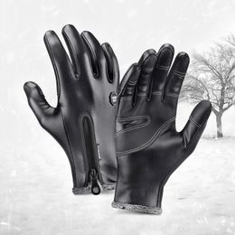 Sports Gloves Winter Men Cycling Bike Women Thermal Fleece Cold Wind Waterproof Outdoor Running Sport Touch Glove Screen Bicycle Warm 230803