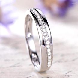Cluster Rings S925 Silver Fashion Diamond Ring For Women Simple Japanese And Korean Index Finger Full Jewellery
