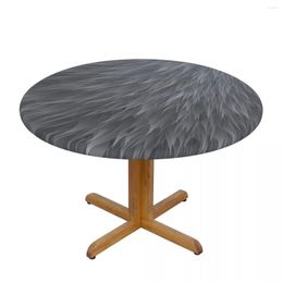 Table Cloth Round Cover For Dining Elastic Tablecloth Skin Hide Texture Fitted House El Decoration