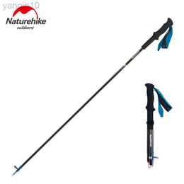 Trekking Poles Naturehike Carbon Fibre Walking Pole Folding Walking Stick Telescopic Ultralight Trekking Pole Outdoor Hiking Climbing Stick HKD230804