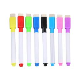 wholesale Whiteboard Marker Magnetic Whiteboard Pen Dry Erase White Board Markers Magnet Pens Built In Eraser Office School Supplies