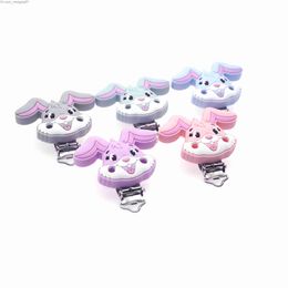 Pacifier Holders Clips# Sutoyuen 10/20/50 piece rabbit shaped silicone pacifier clip used for DIY production of baby pacifiers dentures and soothing care Z230805