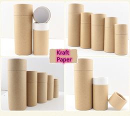 All-match 50pcs 10-100ml Oil Bottle Kraft Paper Perfume Packing Box Tube Package Case Dropper Bottle Round Cardboard Gift Box for Festival