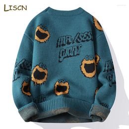 Men's Sweaters Men Women Pullover Sweater Korean Winter Fashion Printed Casual Keep Warm Fleece Knitted Cute For