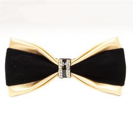 slap-up bow tie men luxury PU diamond bowtie wedding party business gift butterfly for men women dinner neckwear red blue306J