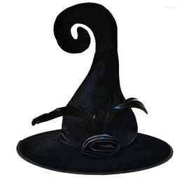 Berets Halloween Witch Hat Wide Brim Party Top Women Wizard Unisex Witchcap Cosplay Costume Female Holiday Headdress