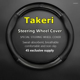 Steering Wheel Covers No Smell Thin For Takeri Cover Genuine Leather Carbon Fiber 2011