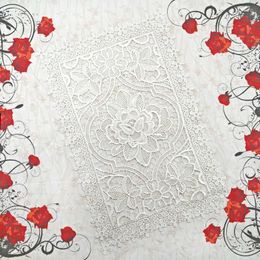 Table Cloth Lace Tablecloth Hollow Embroidered Furniture Dinning Cover Cushion Water Soluble Embroidery Dust