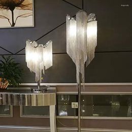 Floor Lamps Postmodern Tassel Living Room Decoration Lamp Light Luxury Style Art Bedside Counter Creative El Model