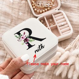 Jewellery Boxes Custom Name Jewellery Box Anniversary Bride Bridesmaid Girlfriend Bachelorette Party Gift Wedding Travel 230803