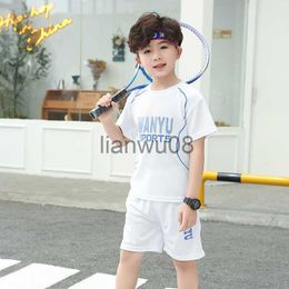 Clothing Sets Tennis Tracksuit For Kids Clothes Summer Short Sleeved Suits Boys Two Piece Set 4y12y Children's Sports Sets Boy Tshirtshorts x0803