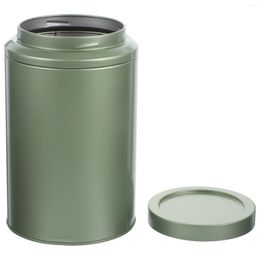 Storage Bottles Tinplate Canister Sealed Tea Container Metal Loose Holder Packing Box Home Supplies