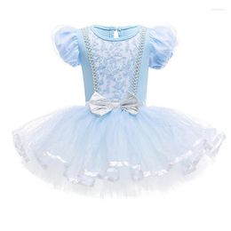 Stage Wear Children Princess Dress Kids Girl Mesh Tutu Ballet Dance Costume Open Crotch Gymnastics Leotard Ballerina Performance Dancewear