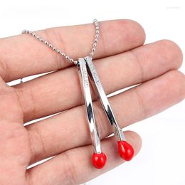 Pendant Necklaces Red Bending Small A Match The Shape Matching Necklace Friend Family Gift Wholesale Fashion Jewellery