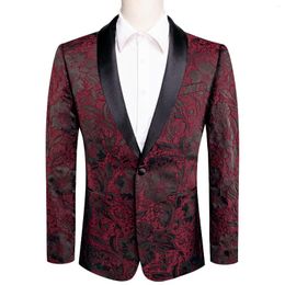 Men's Suits Hi-Tie Luxury Mens Suit Shawl Collar Tuxedo Blazers Jacket Coat Groom Dress For Wedding Banquet Ball Prom Black Red Blue Beige