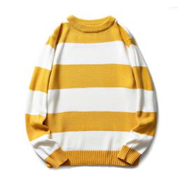 Men's Sweaters Striped Brand Sweater Men Fashion Casual O-Neck Pull Homme Autumn Winter 2023 Cotton Knitwear Pullover Clothing Drop