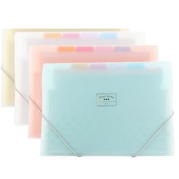 Filing Supplies Frosted PP folder Expanding Wallet 8 layers inner Document organizer File storage A4 4 colors available foglike feeling 230804