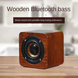 Portable Speakers Wooden Mini Bluetooth Speaker Smart Home Desktop Computer Phone Sound Small Portable Soundbar Car Speaker