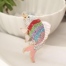 Keychains Internet Celebrity Koi Bag Buckle Cute Creative Metal Carp Automobile Hanging Ornament Small Gift