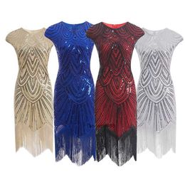 Quality tassel woven sequin dress 1920 movie dress