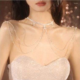 Chains Shoulder Chain Necklace Fashion Waist Accessories Tassel Multi-layer Body Super Flash Rhinestones Dress Decoration