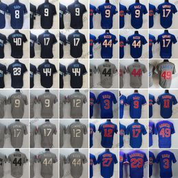 9 Javier Baez Baseball Jerseys David Ross Anthony Rizzo Willson Contreras Ryne Sandberg Kyle Schwarber Joe Maddon Jake Arrieta Stitched Jersey Men Size S-3XL