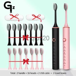 smart electric toothbrush GeZhou Electric Toothbrush Sonic Toothbrush Rechargeable IPX7 Waterproof 6 Mode Travel Toothbrush with 8 Brush Head best gift x0804