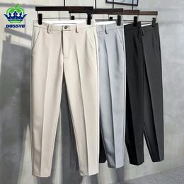 Men's Pants Spring Summer Suit Men Thin Business Classic Grey Black Khaki Straight Korean Formal Trousers Male Plus Size 27-40 42