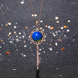 Pendant Necklaces Creative Design Affordable Luxury Style Accessories Mexico Blue Amber 3A Water Purification Beeswax Key Clavicle N