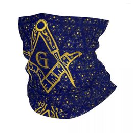 Scarves Freemasonry Symbol Bandana Neck Gaiter Printed Masonic Mason Freemason Wrap Scarf Headwear Cycling Men Women Adult All Season