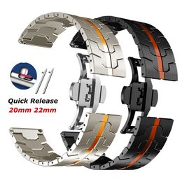 Watch Bands Luxury Stainless Steel Strap for Amazfit Falcon Trex Ultra GTR 4 33 Pro 2 2e Men Watchband 230803