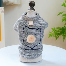 Dog Apparel Hair Bulb Hoodies Bear Pet Clothes Cat Fashion Casual Warm Comfortable Traction Collar Costume Autumn Winter Accessories