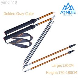 Trekking Poles 2PCS AONIJIE E4201 Pole Folding Ultralight Quick Lock Trekking Poles Race Running Walking Stick Carbon Fibre Hiking Poles HKD230804