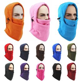 Berets Russian Warm Beanies Winter Unisex Solid Colour Hat Adjustable Ears Neck Warmer Outdoor Cycling Skiing Face Mask Hooded