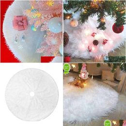 Christmas Decorations New Upgrade Version Opening Plus Plush Tree Skirt Bottom Cushion Ornament Year Home Decor Drop Delivery Garden F Dhrd7
